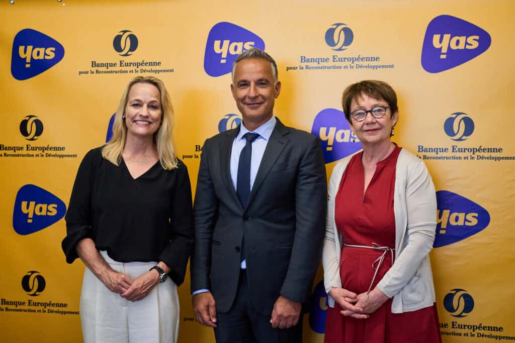 Three representatives at an EBRD and ILX investment announcement